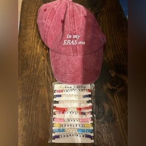 Taylor Swift Eras hat and bracelets NEW